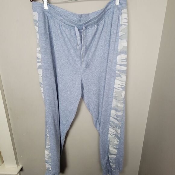 Splendid Jogger Sweatpants Camo Stripe Heather Blue XXL - Picture 2 of 5